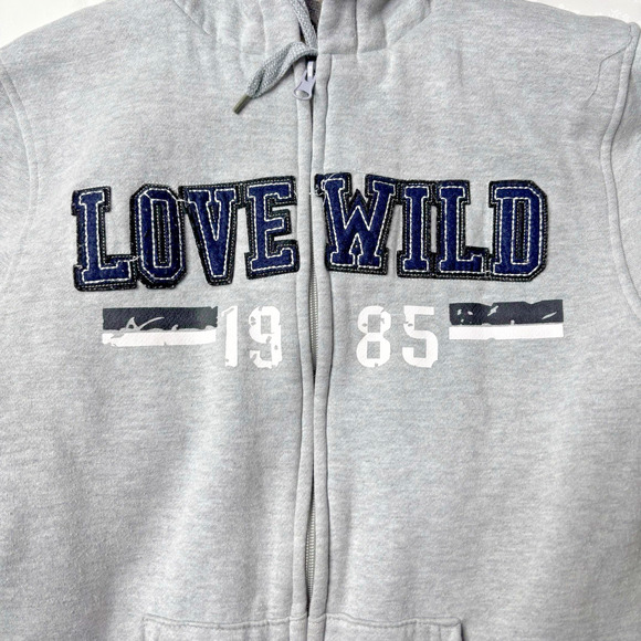 Emilio Valentino Italy Grey Logo Hoodie Medium - Picture 2 of 12